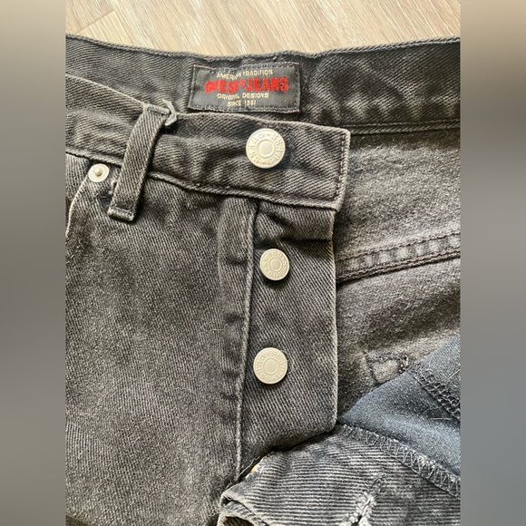 Black Denim Shorts - Picture 2 of 4